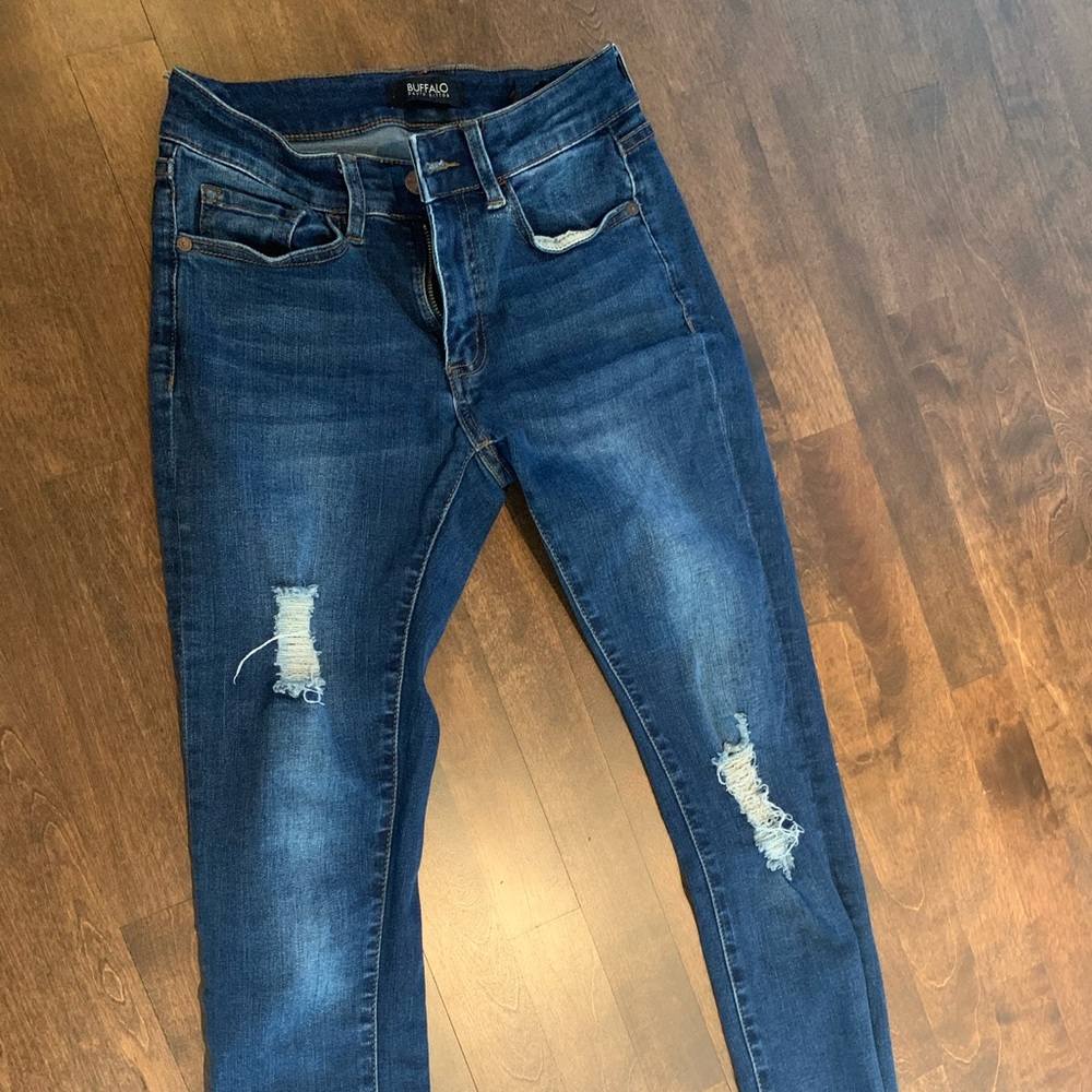 Buffalo stretch, blue ripped jeans S26